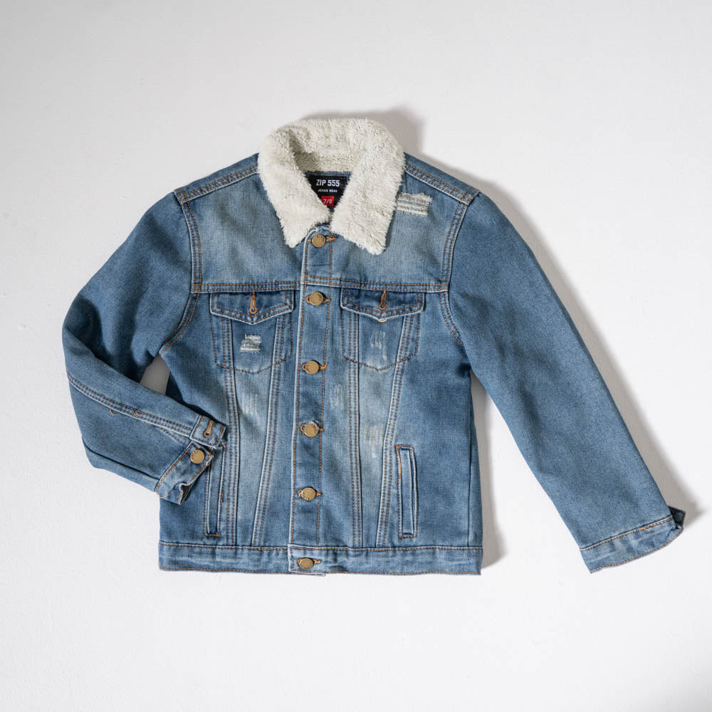 Boys Sherpa Edit Denim Jacket