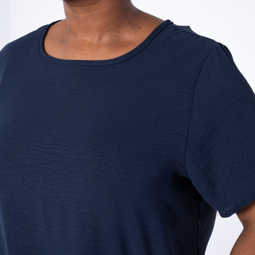 Navy Plus Size Airflow Tunic