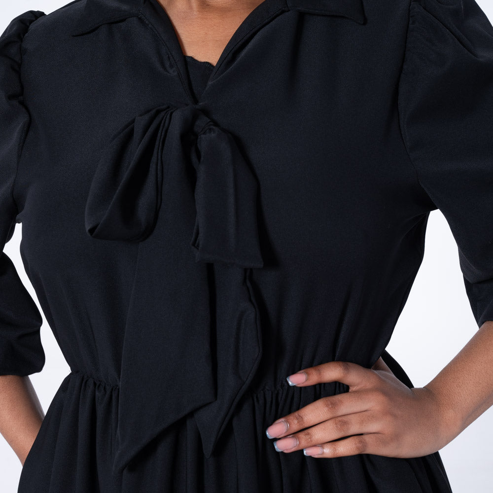 Black Plus Size Tiered Tunic