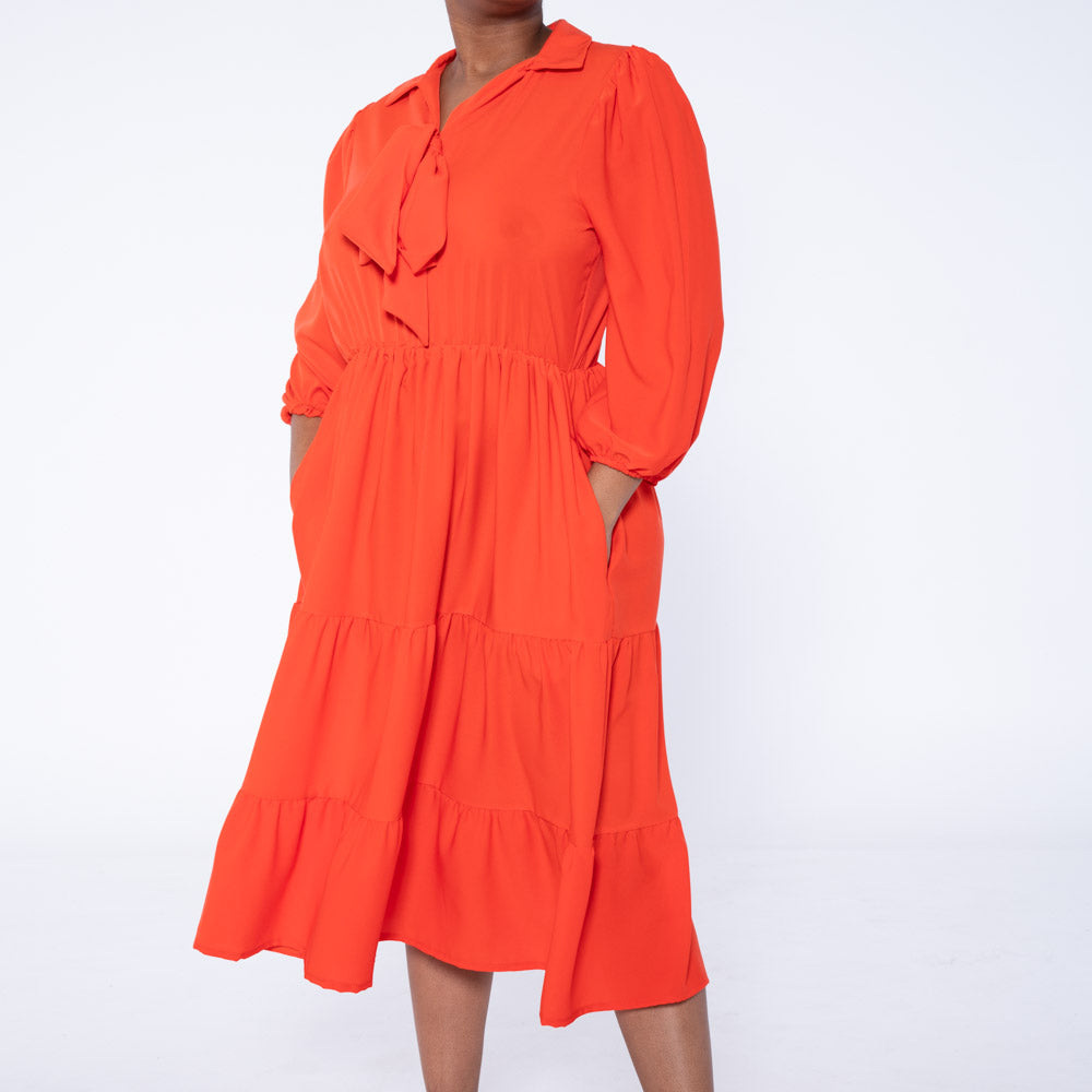 Tangerine Plus Size Tiered Tunic