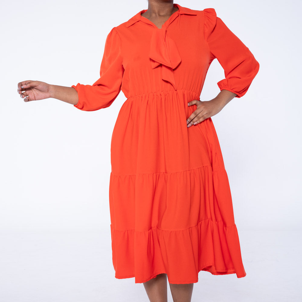 Tangerine Plus Size Tiered Tunic