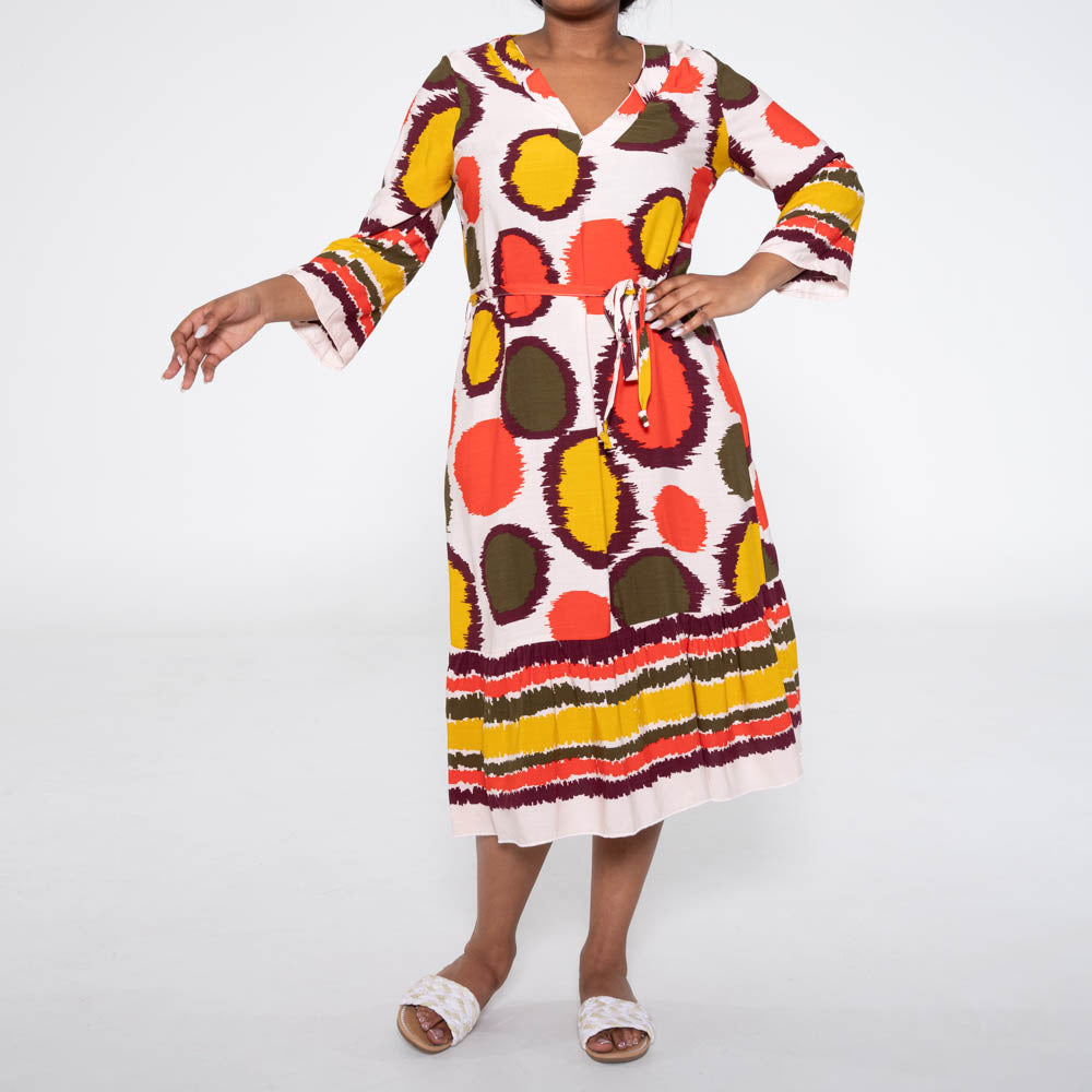 Plus Size Printed Tiered Tunic