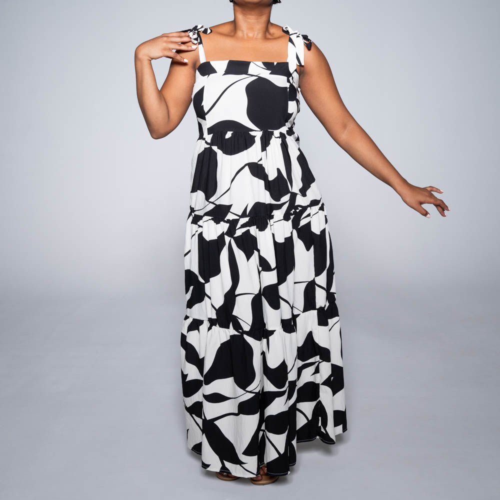 Plus Size  Printed Tiered  Maxi Dress