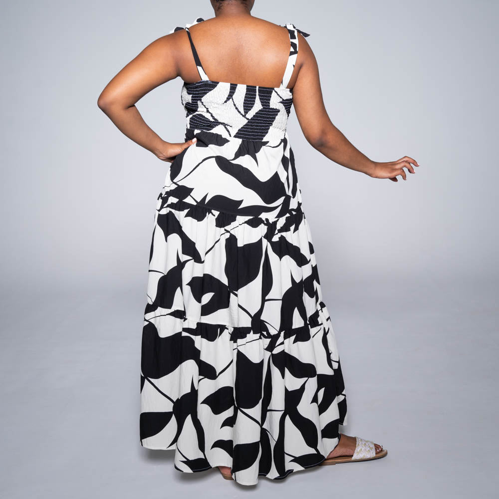 Plus Size  Printed Tiered  Maxi Dress