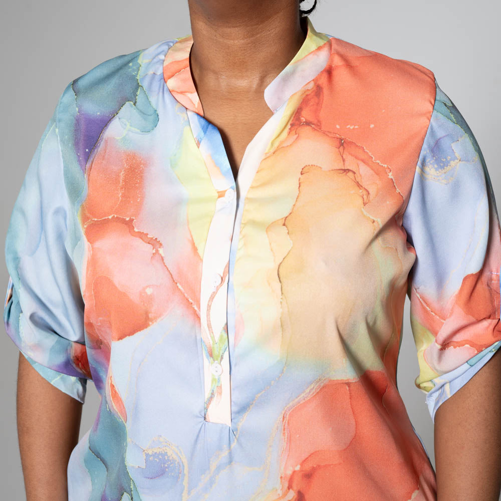 Plus Size Printed Tunic