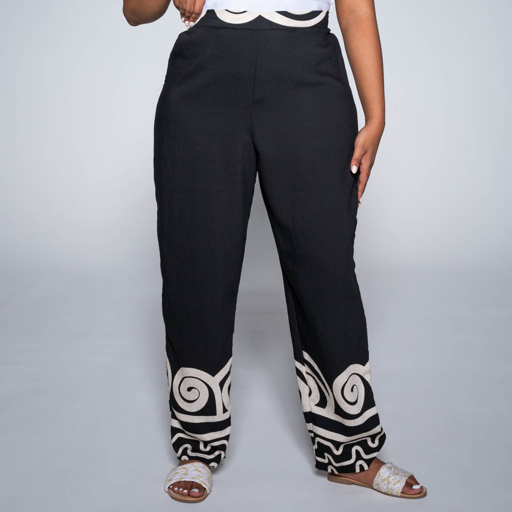 Plus Size Black/Stone Pants