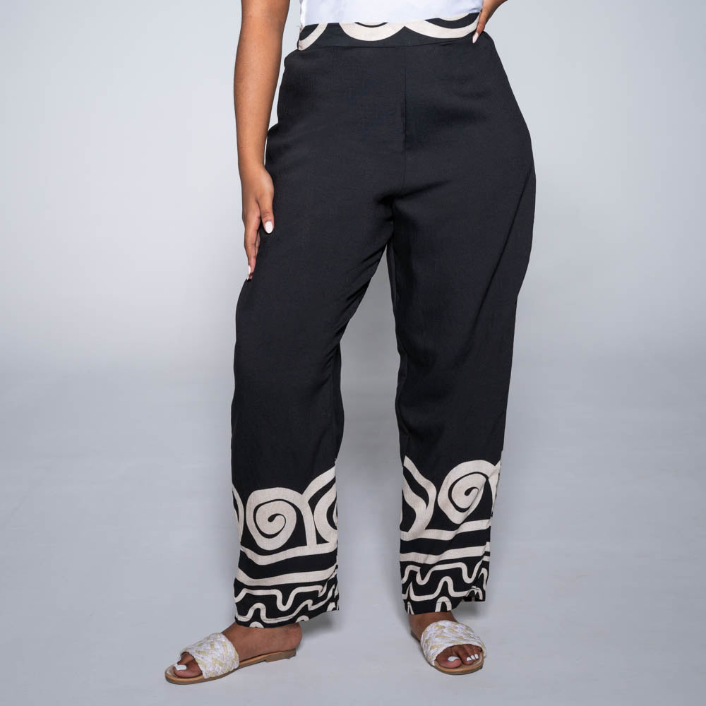 Plus Size Black/Stone Pants