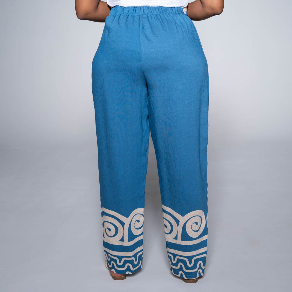 Plus Size Blue/Stone Pants