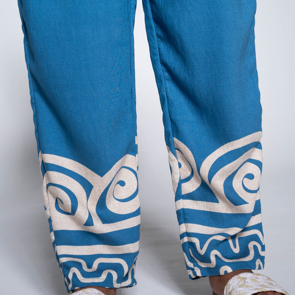 Plus Size Blue/Stone Pants