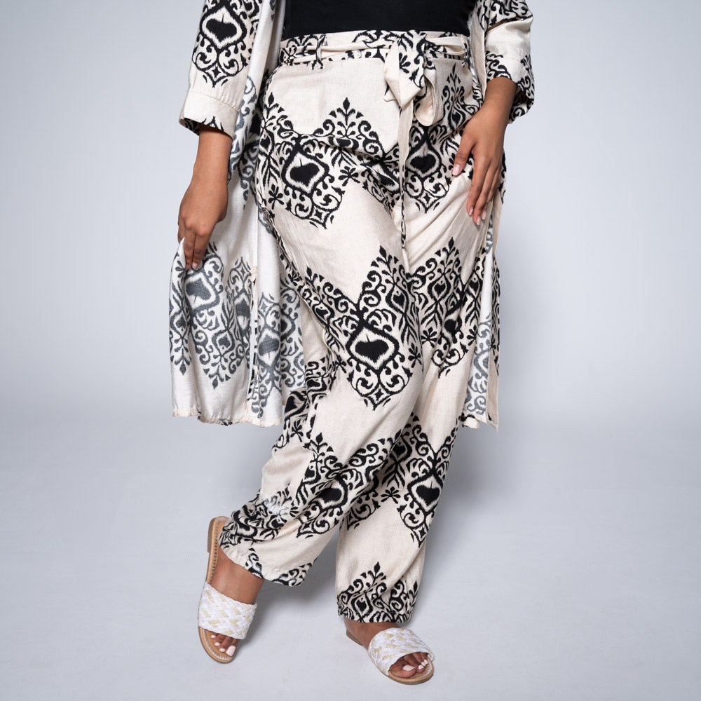 Plus Size Printed Pants