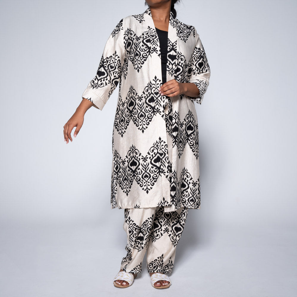 Plus Size Printed Kimono