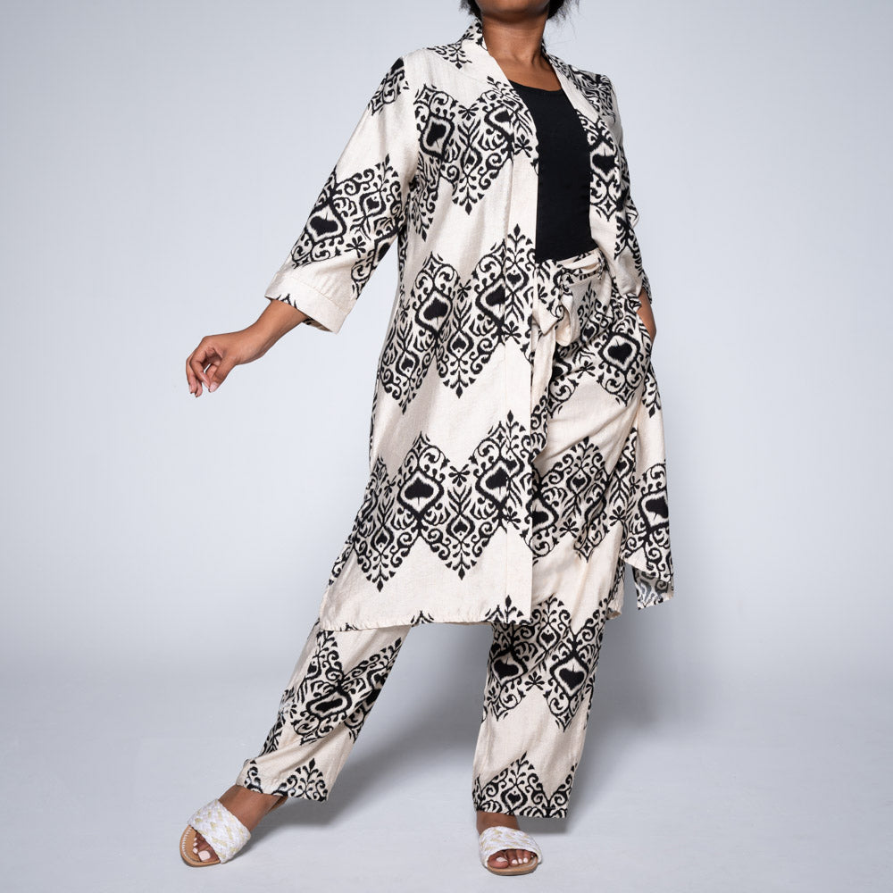 Plus Size Printed Kimono