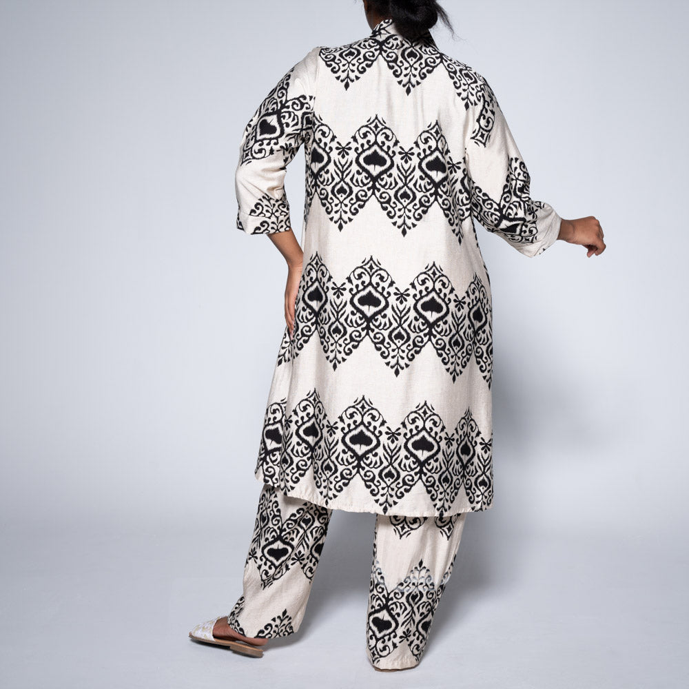 Plus Size Printed Kimono