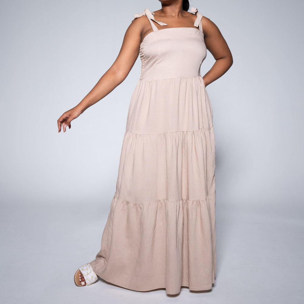 Plus Size Stone Tiered Dress