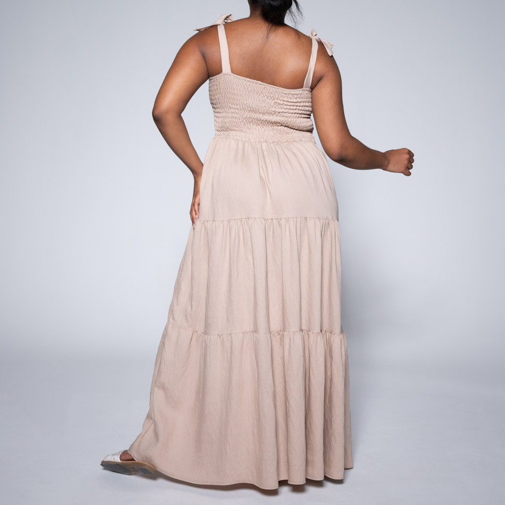 Plus Size Stone Tiered Dress