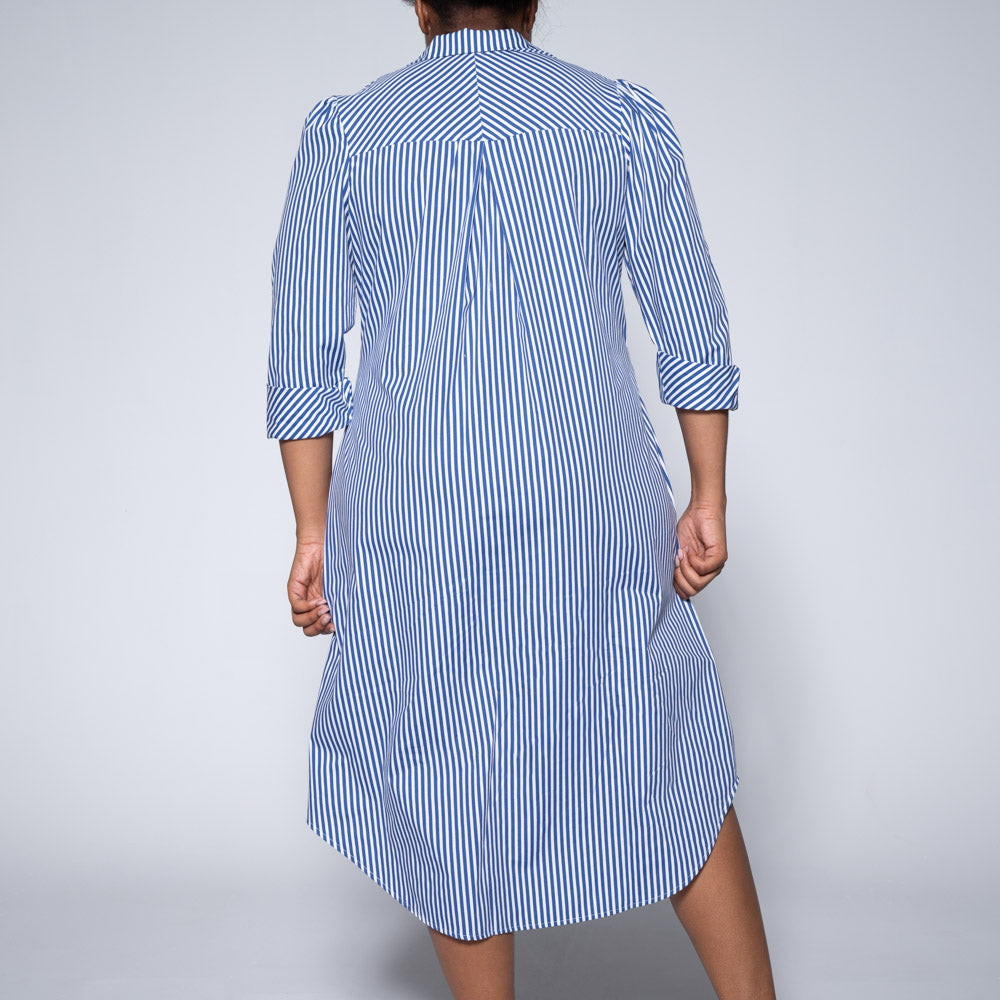 Plus Size Blue Striped Tunic