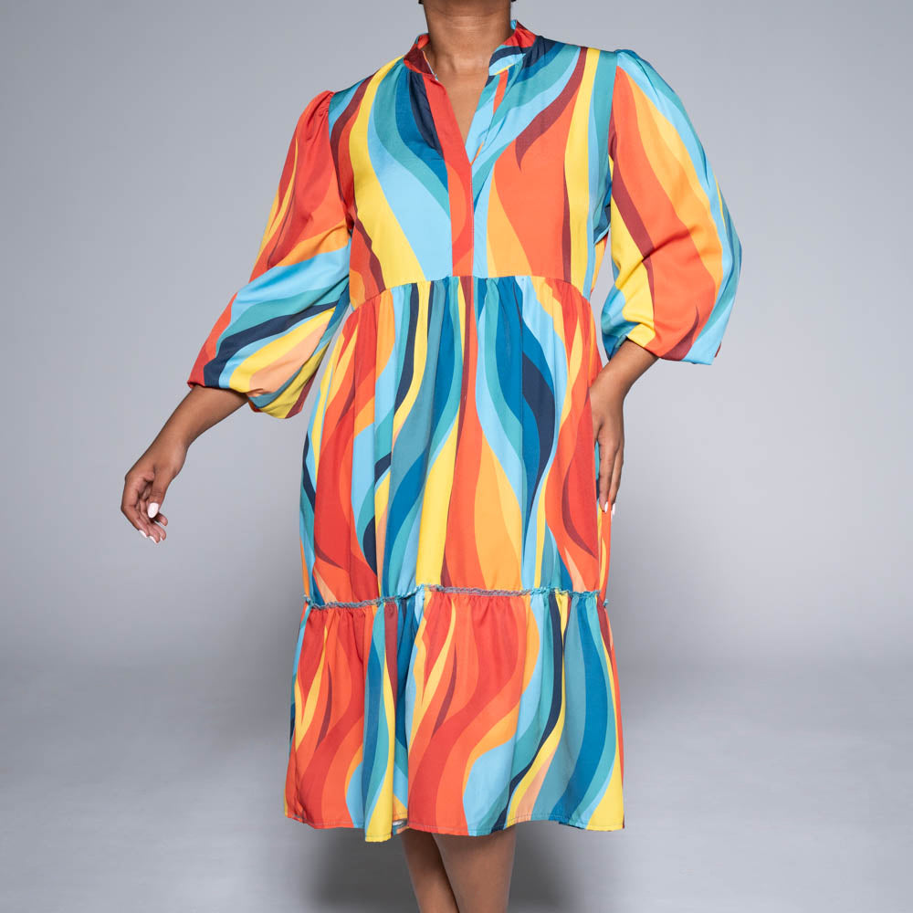 Plus Size Printed Tunic