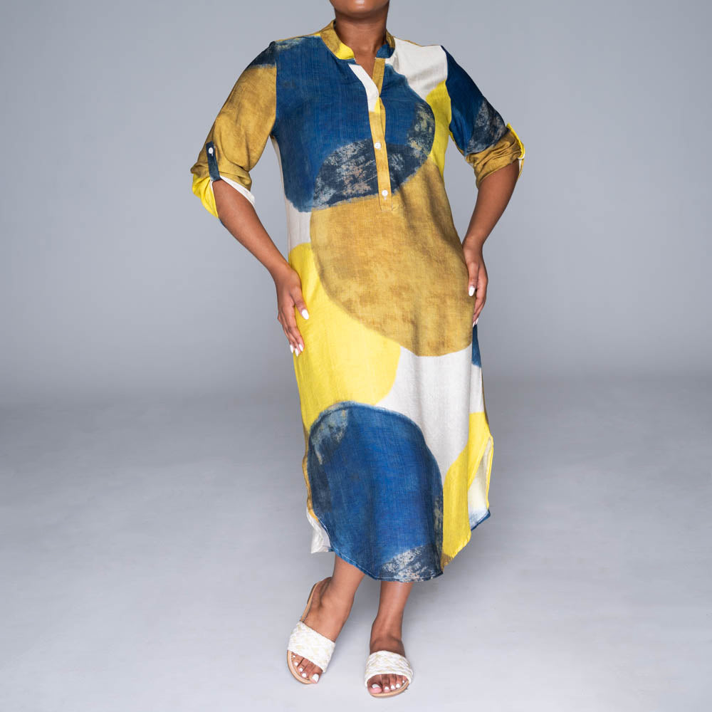 Plus Size Printed Nylon Rayon Tunic