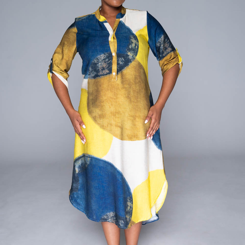 Plus Size Printed Nylon Rayon Tunic