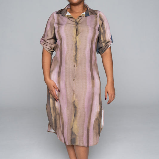 Soft Poly Printed Plus Size Tunic