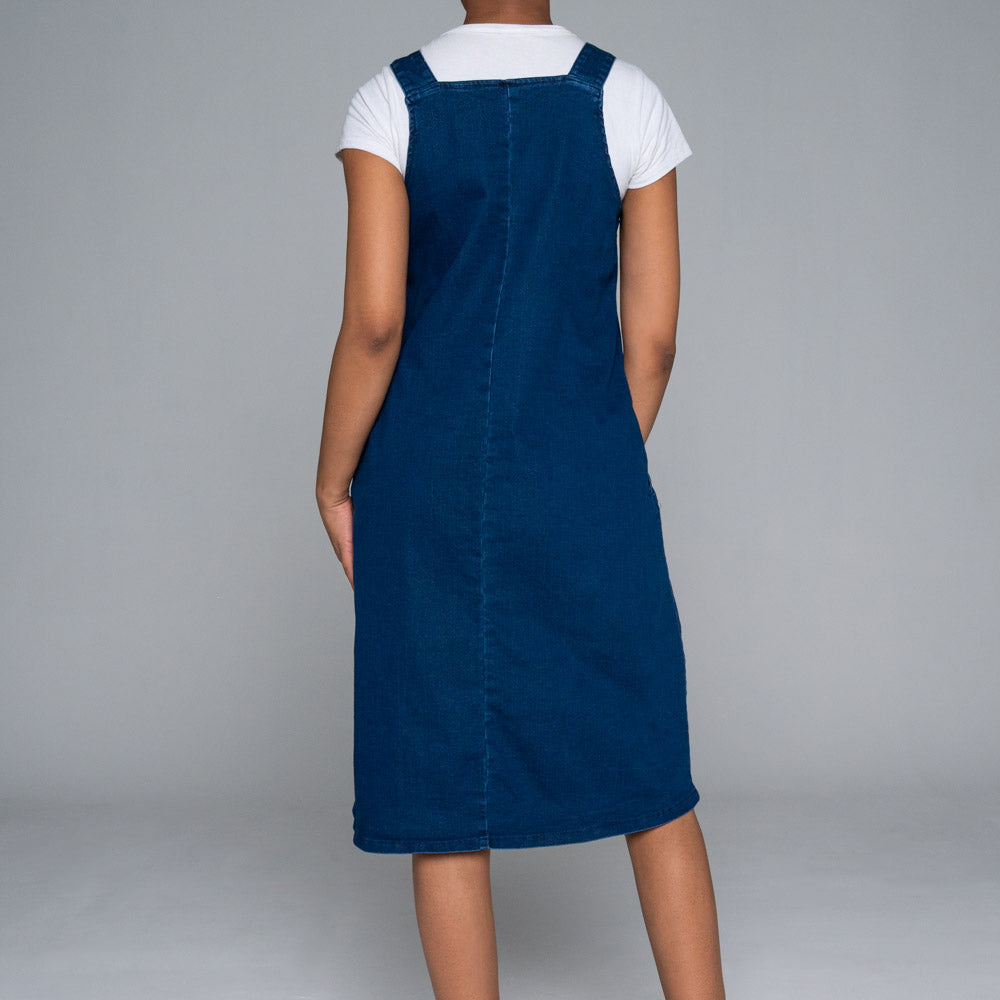 Plus Size Denim Pinafore