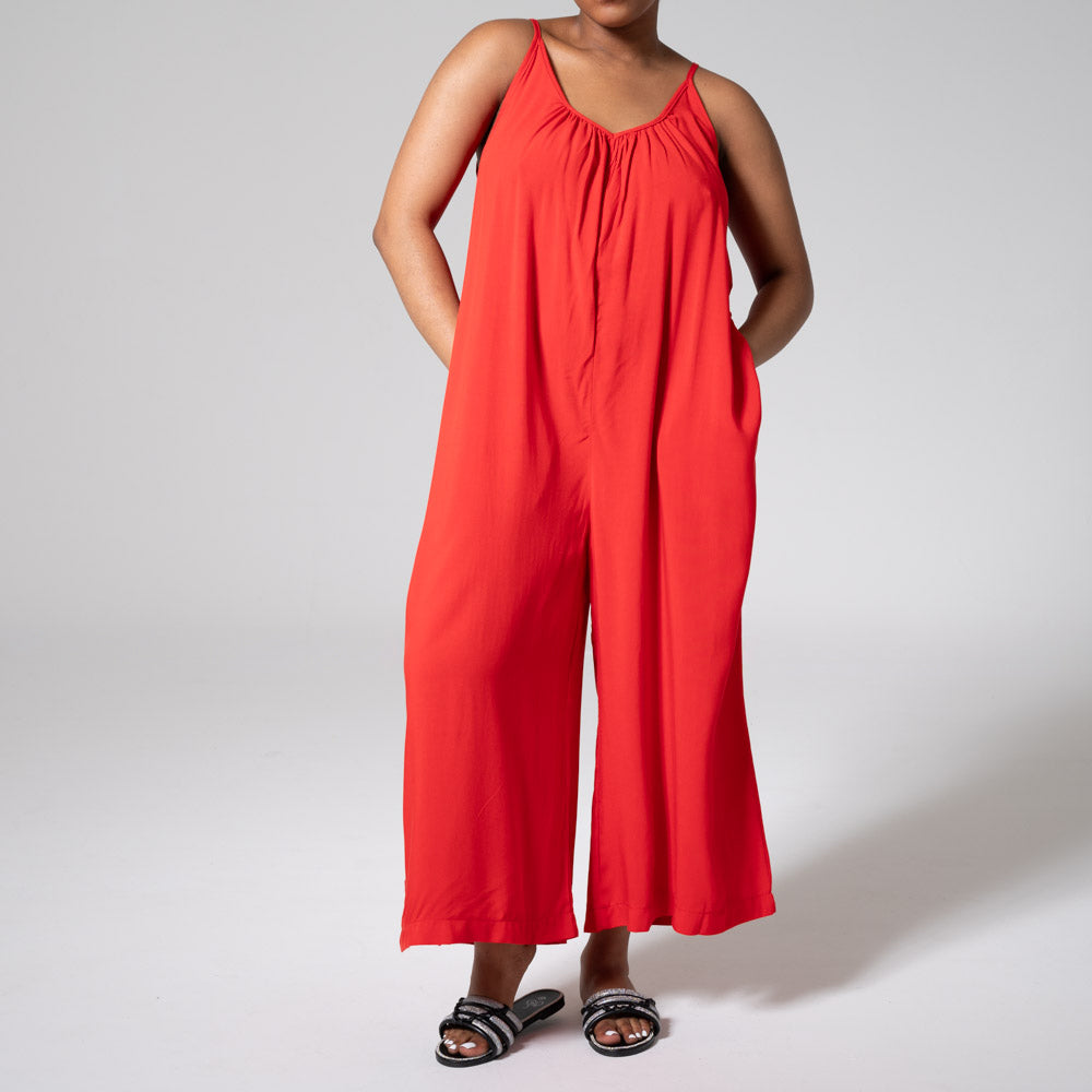 Terracotta Viscose Jumpsuit