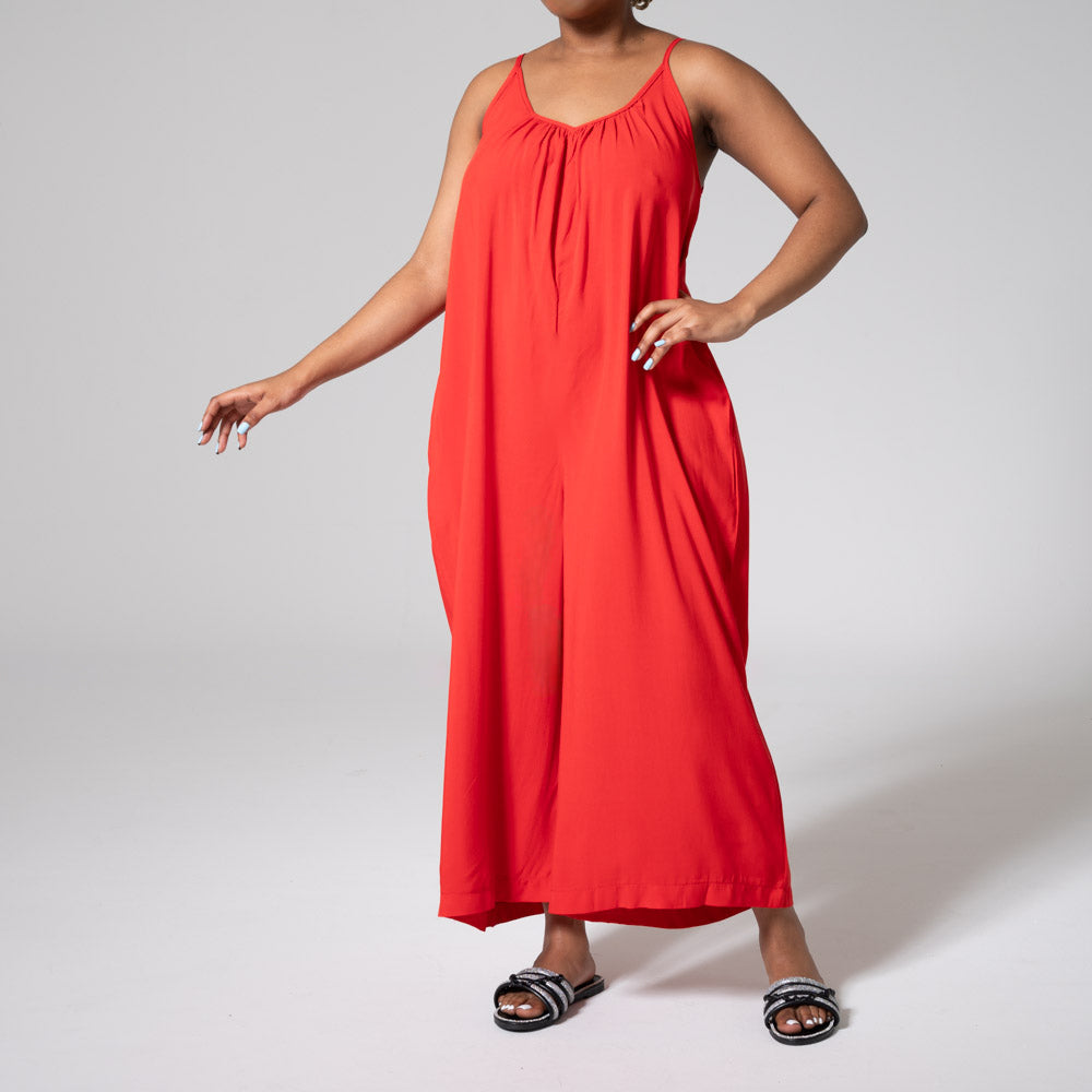 Terracotta Viscose Jumpsuit