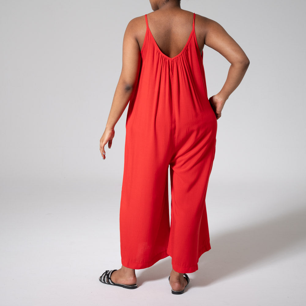 Terracotta Viscose Jumpsuit