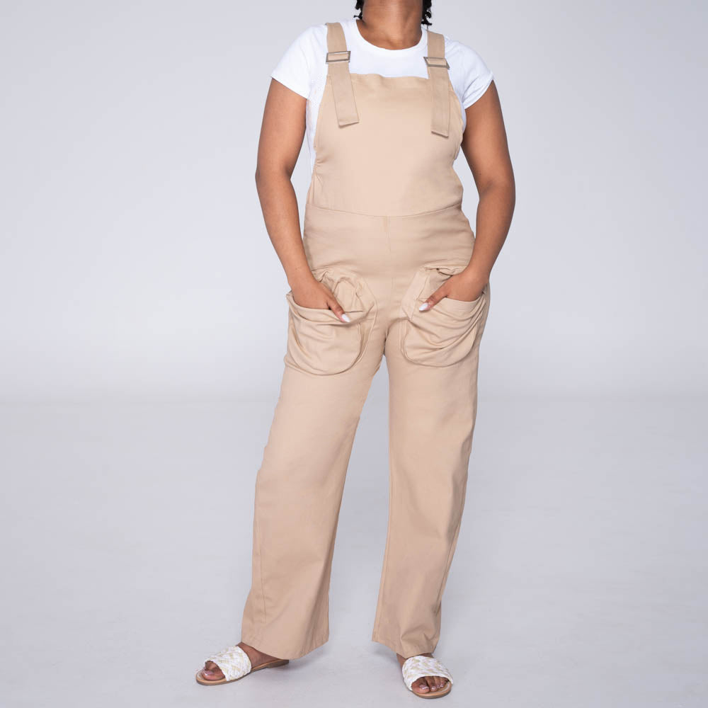 Stone Peach Finish Pocket Edit Jumpsuit