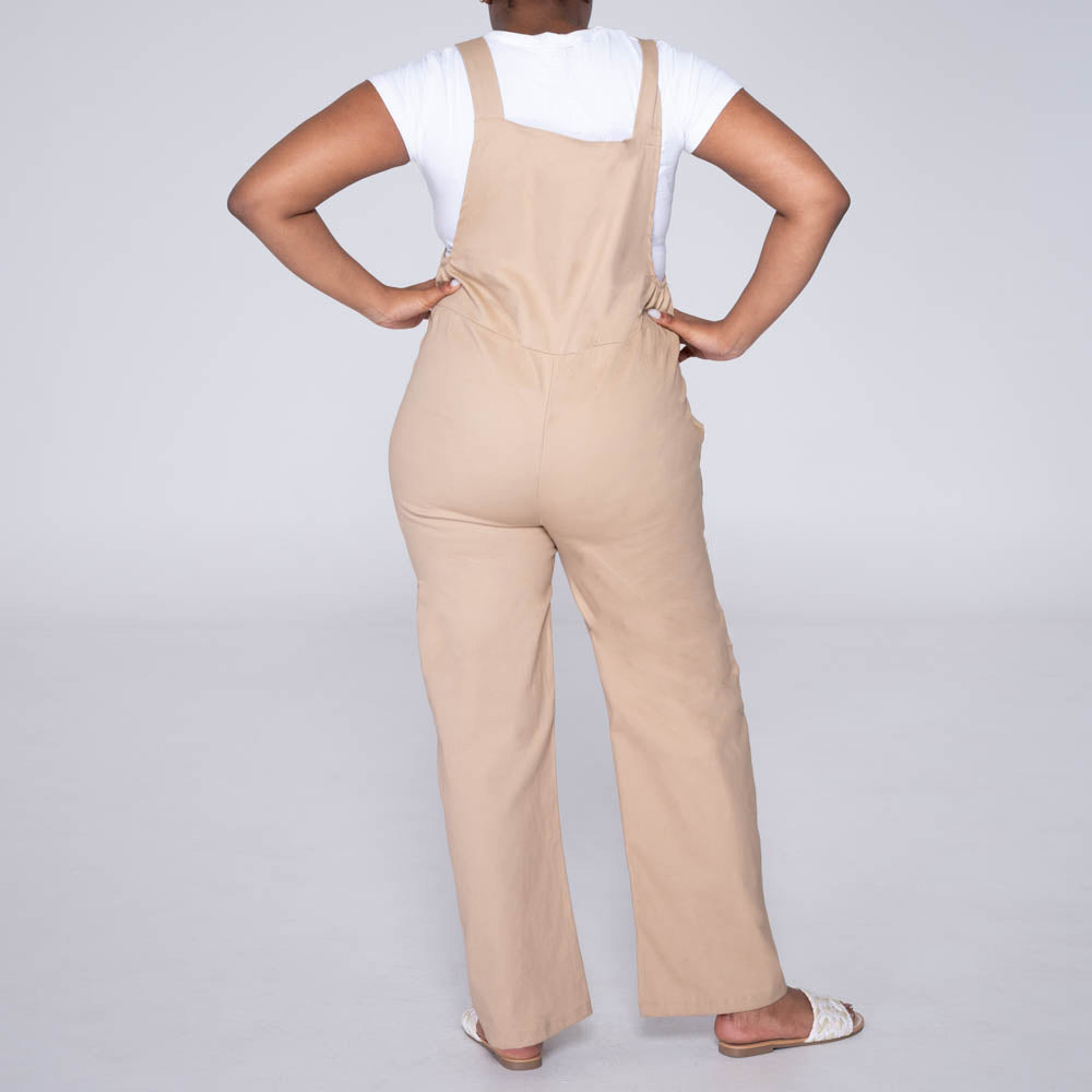 Stone Peach Finish Pocket Edit Jumpsuit