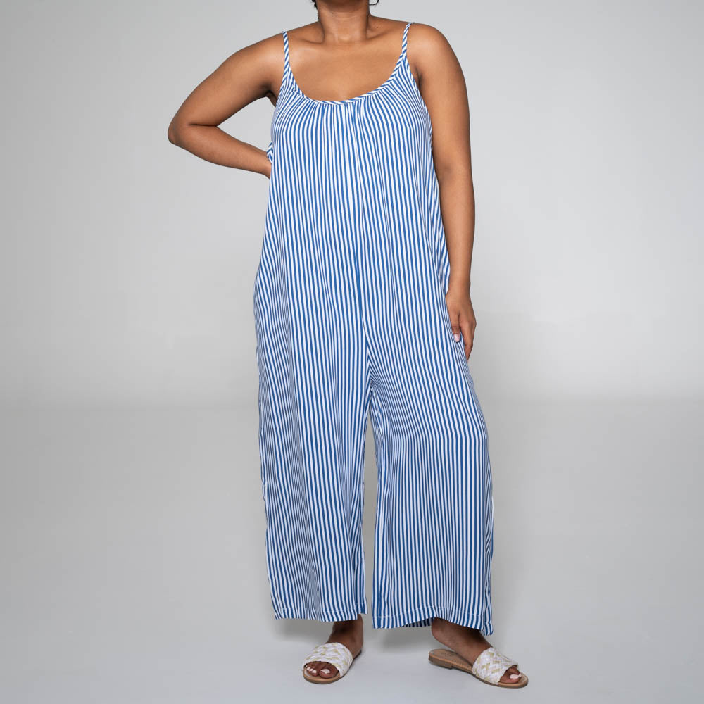 Striped Viscose Jumpsuit