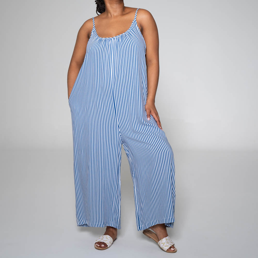 Striped Viscose Jumpsuit