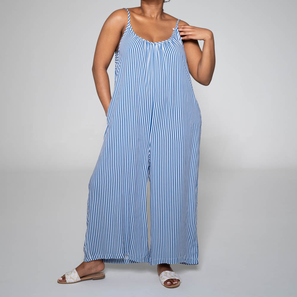 Striped Viscose Jumpsuit