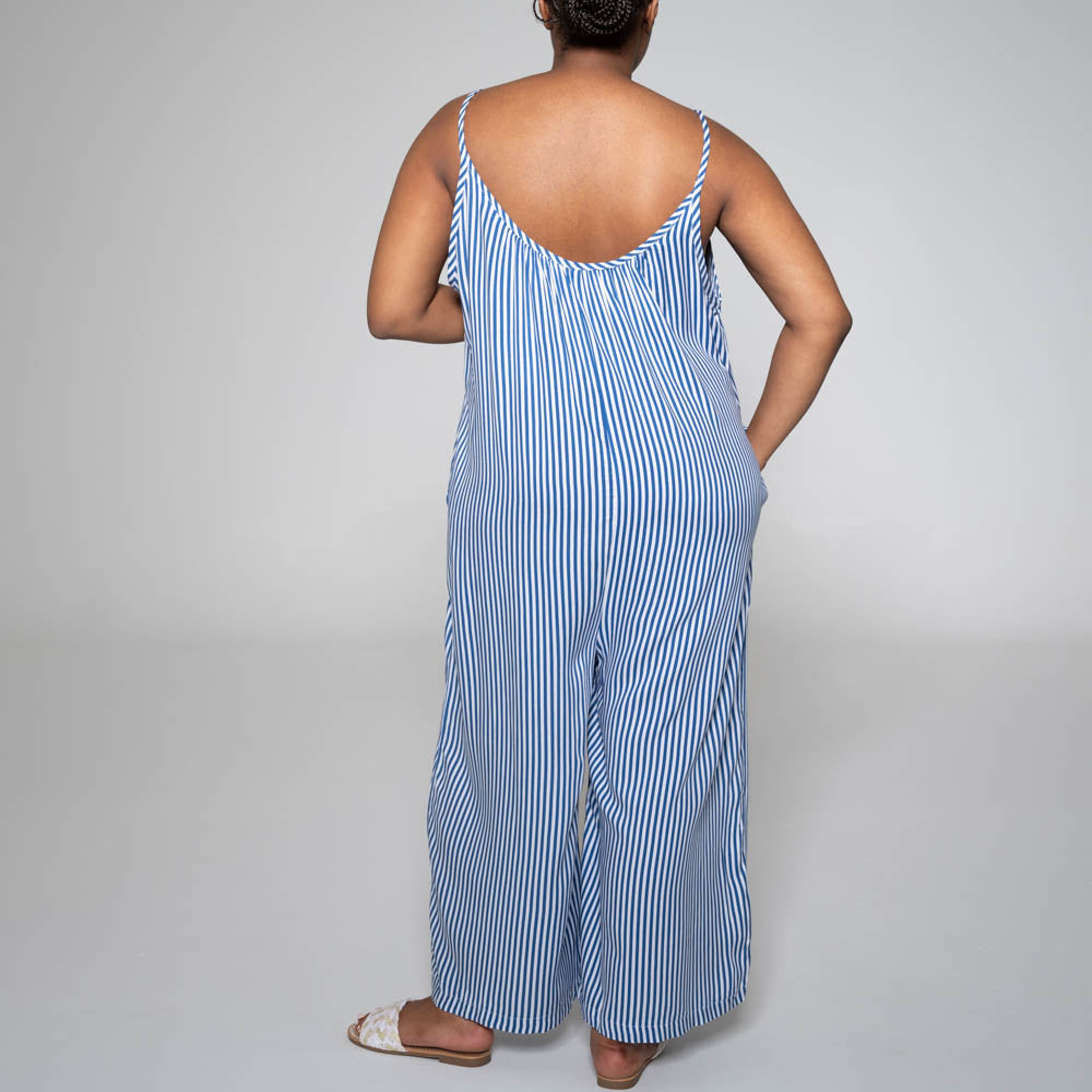 Striped Viscose Jumpsuit