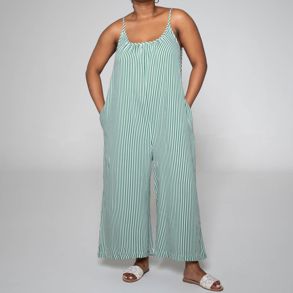 Striped Viscose Jumpsuit