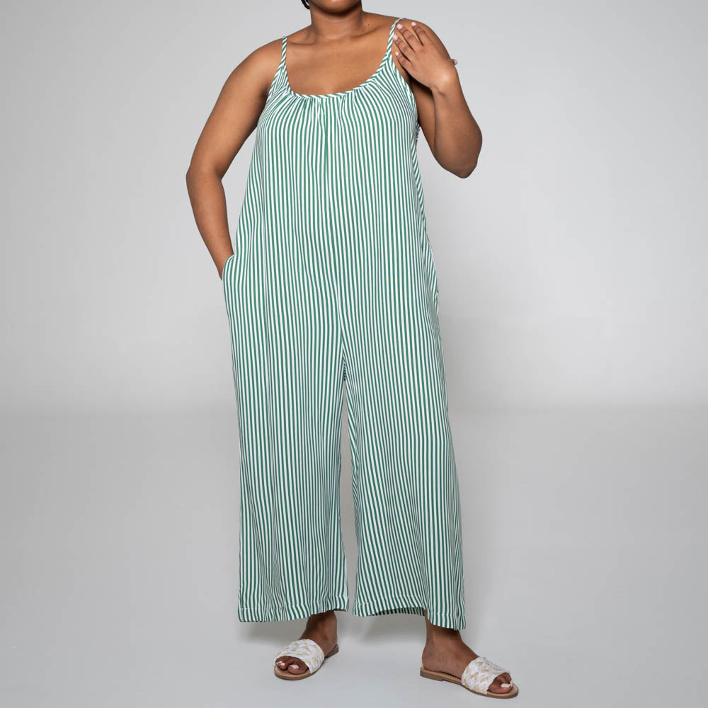 Striped Viscose Jumpsuit