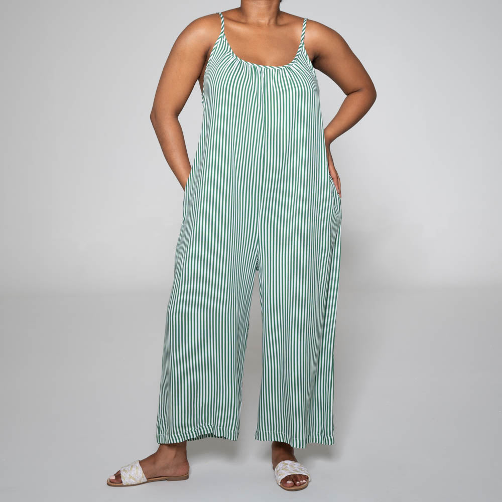 Striped Viscose Jumpsuit