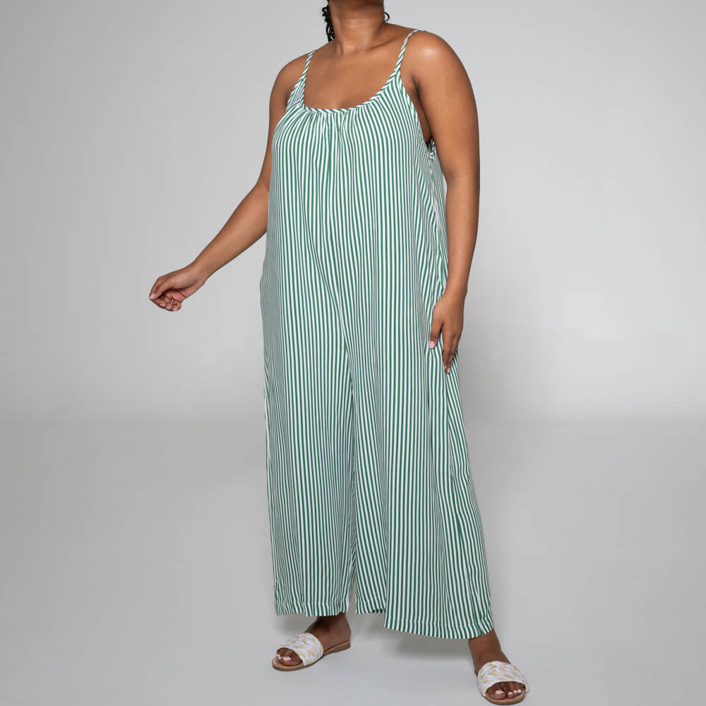 Striped Viscose Jumpsuit