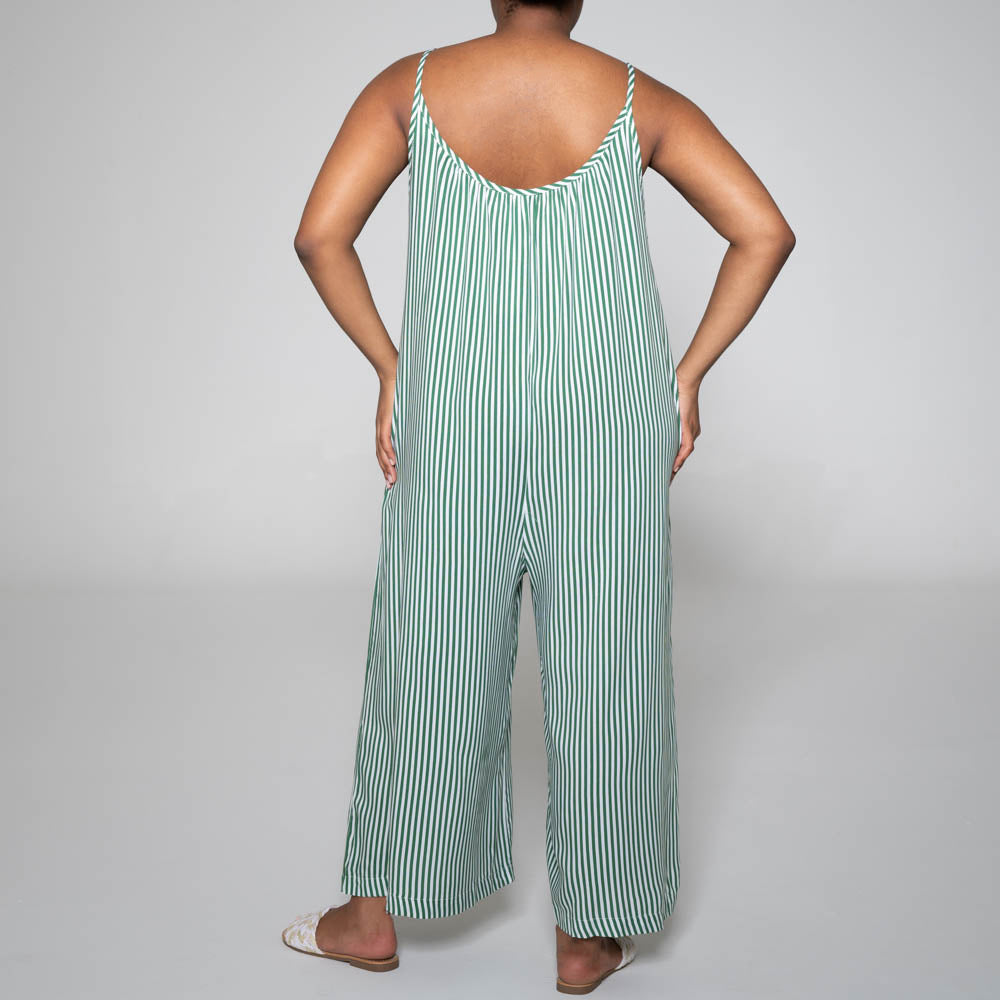 Striped Viscose Jumpsuit