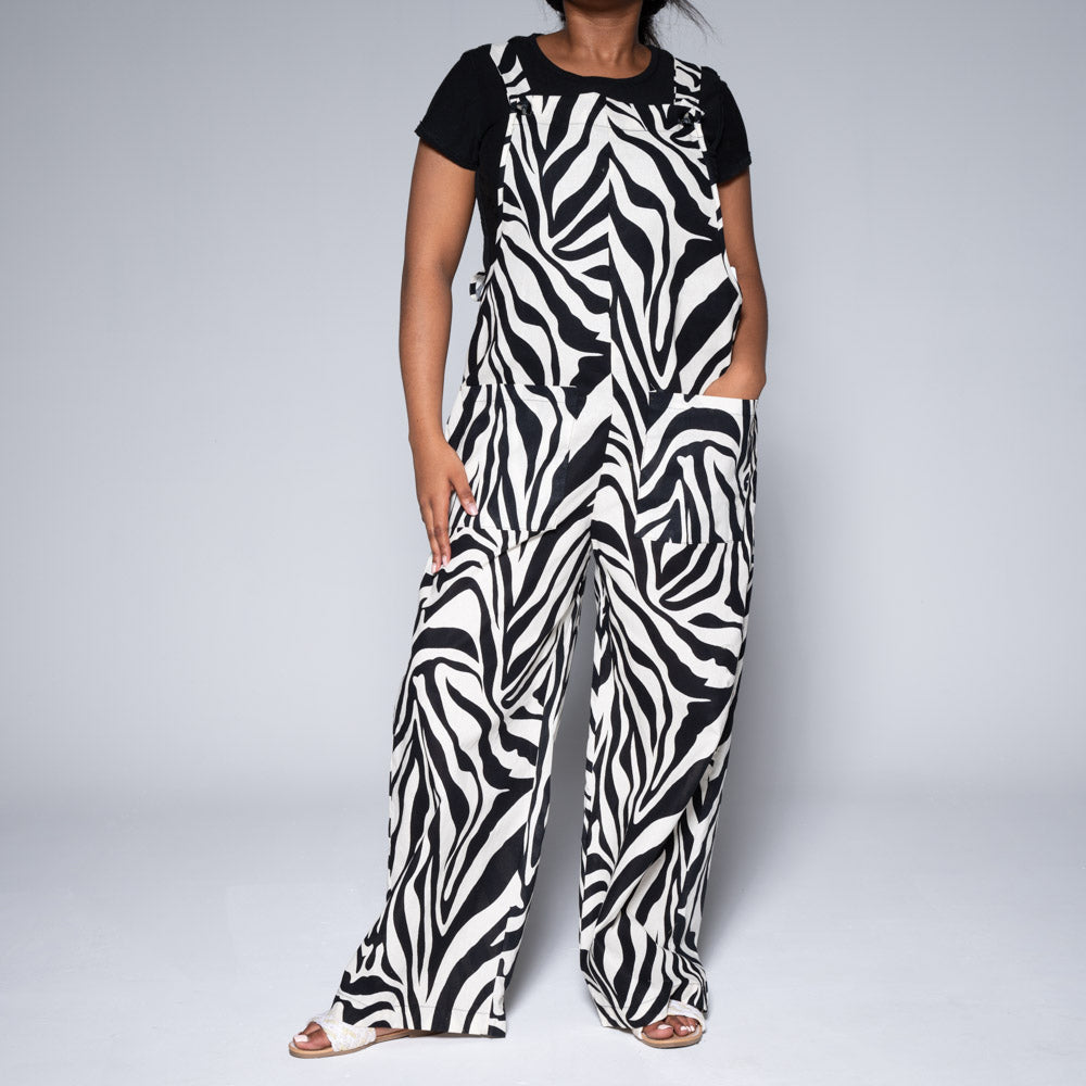 Printed Linen Jumpsuit