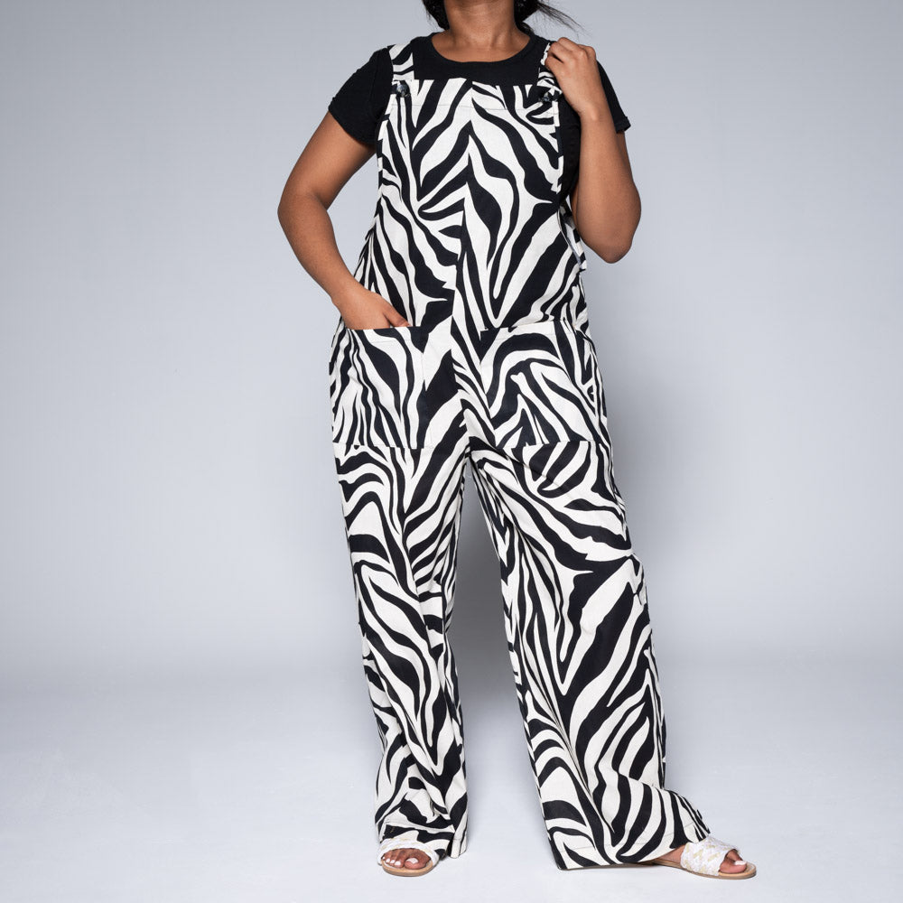 Printed Linen Jumpsuit