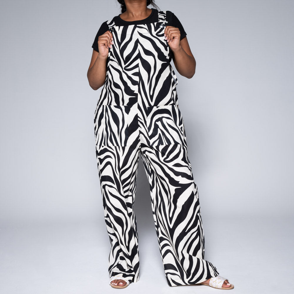 Printed Linen Jumpsuit