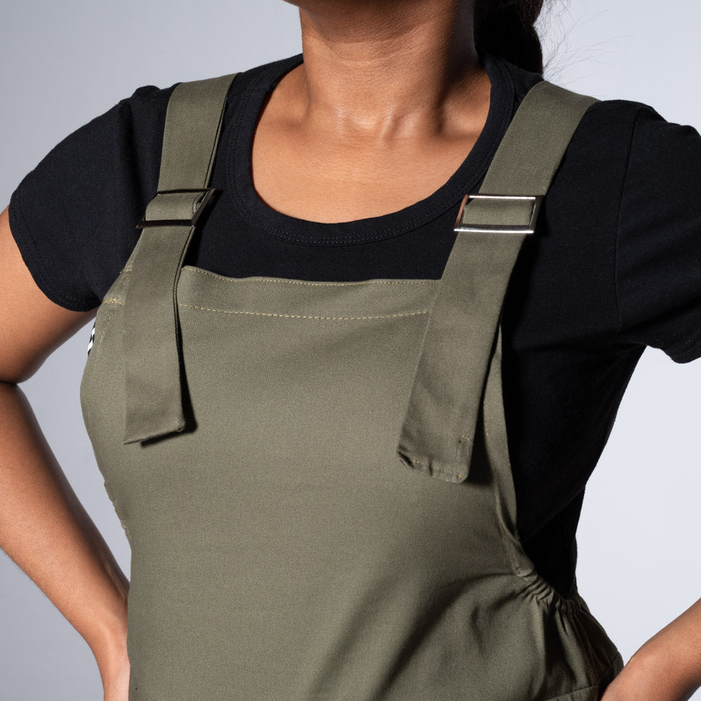 Olive Peach Twill Jumpsuit