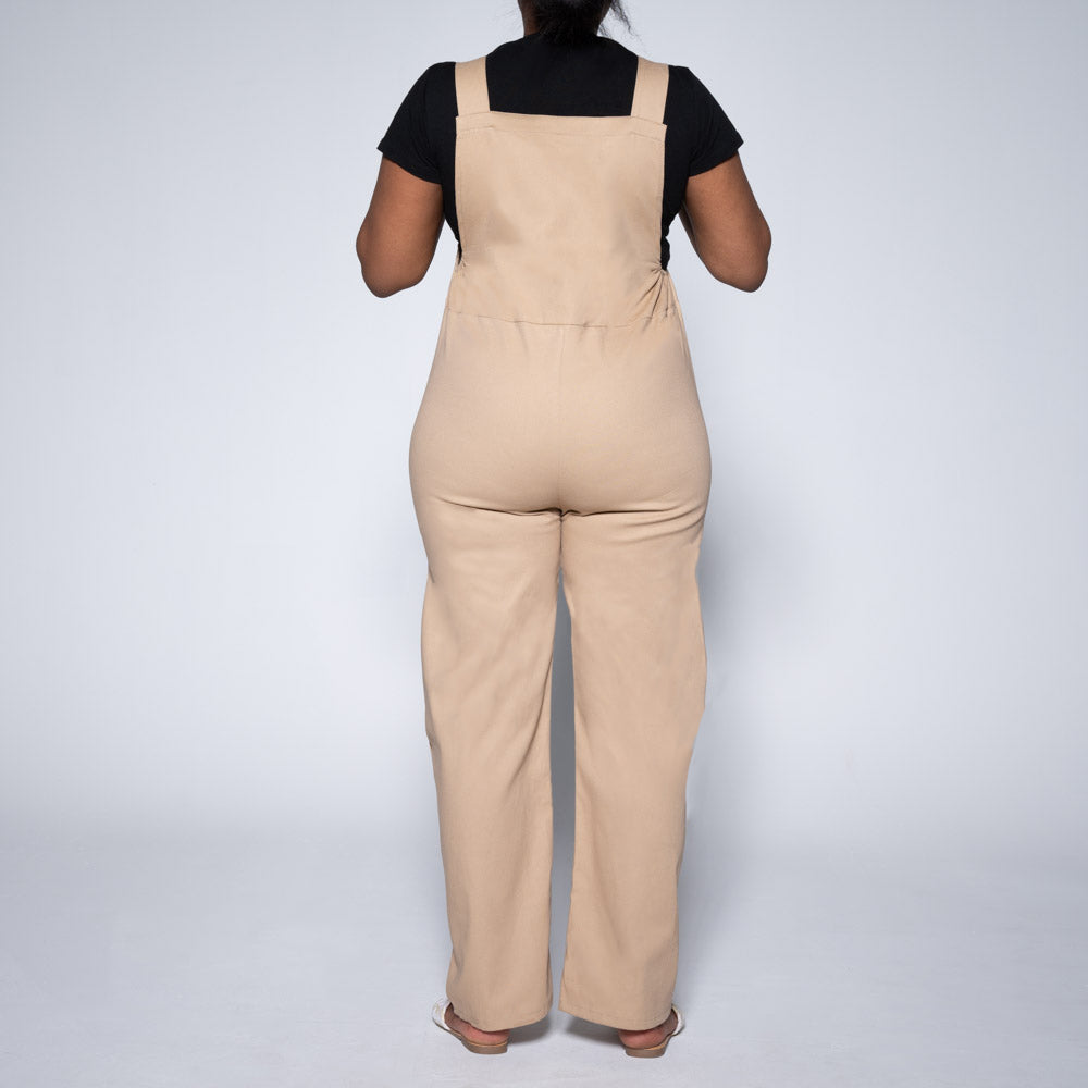 Stone Peach Twill Jumpsuit