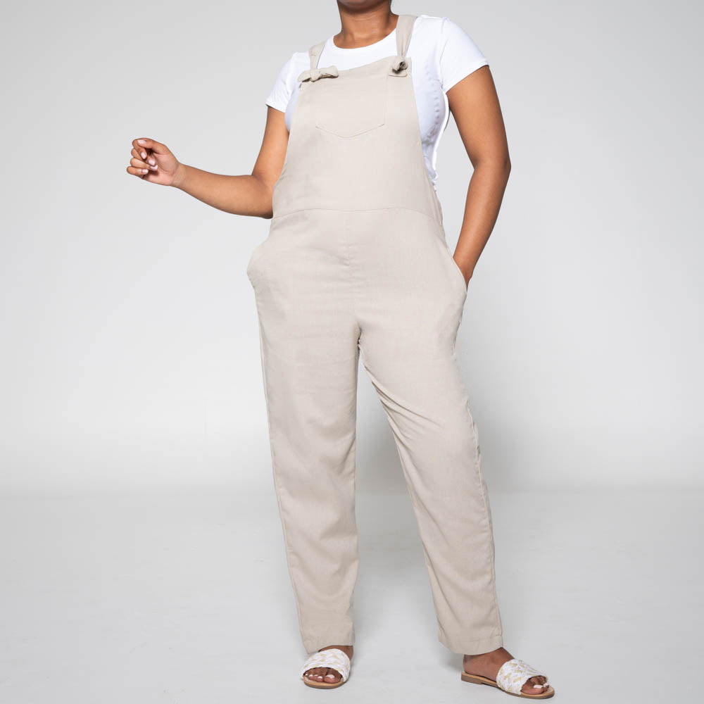 Stone Linen Jumpsuit