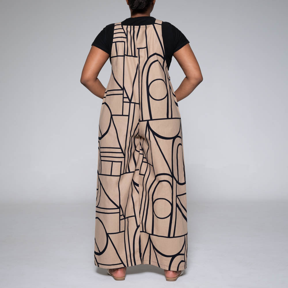 Printed Linen Jumpsuit