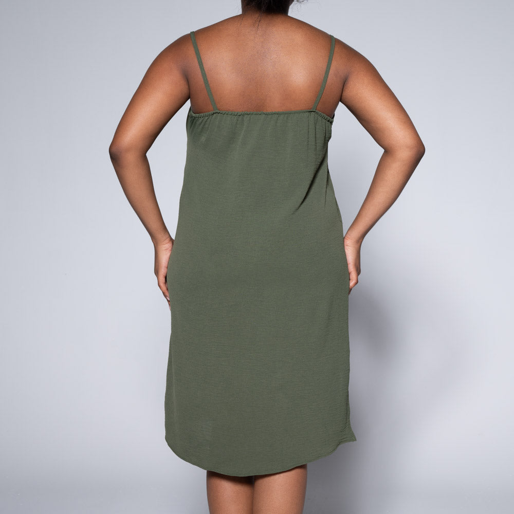 Olive Strappy Dress