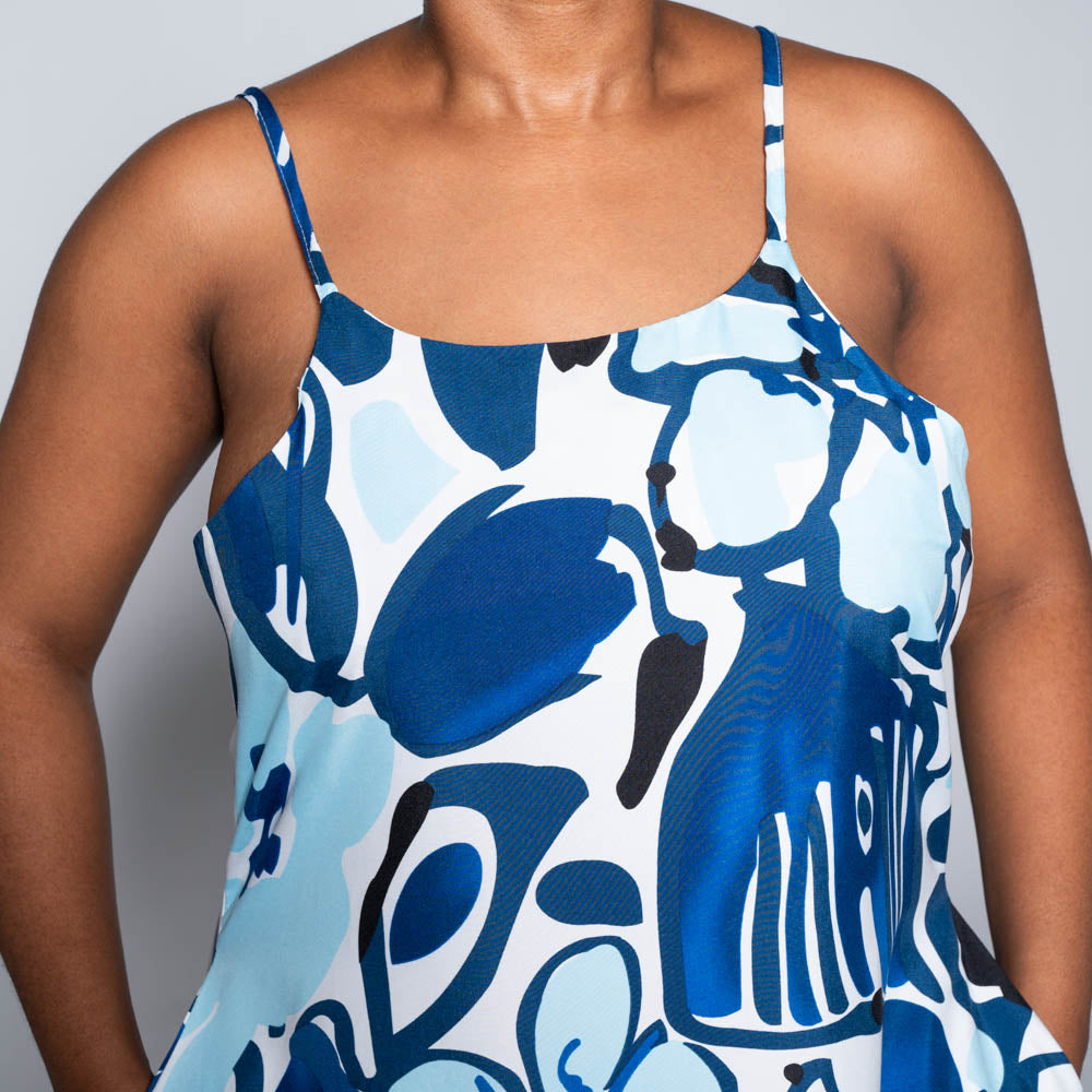 Printed Strappy Dress