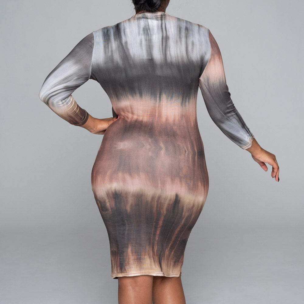 Printed Lycra  Dress