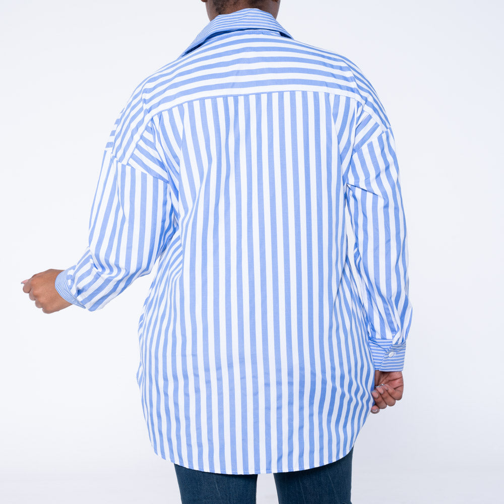 Long Sleeve Cotton Striped Shirt